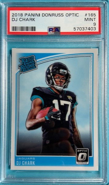 2018 Panini Donruss Optic Rated Rookie DJ Chark Rc #165 PSA 9 MINT Jaguars