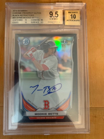 2014 Bowman Chrome Mookie Betts AU Black/99