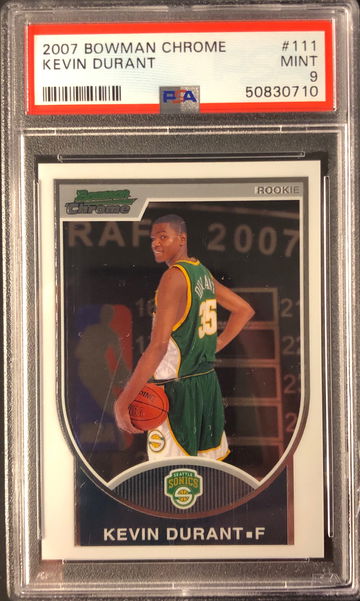 2007 Bowman Chrome Kevin Durant /2999 PSA 9