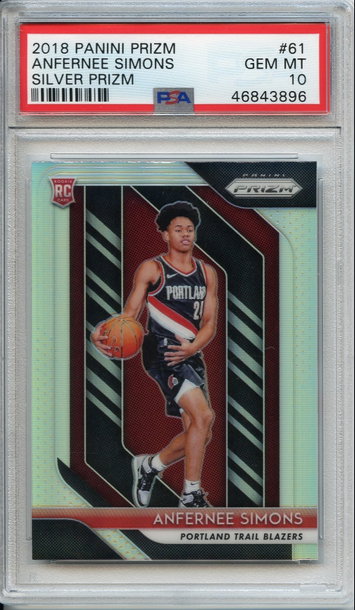 Anfernee Simons Silver Prizm PSA 10