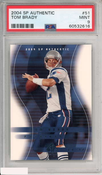 2004 SP AUTHENTIC TOM BRADY #51 NEW ENGLAND PATRIOTS PSA 9 MINT