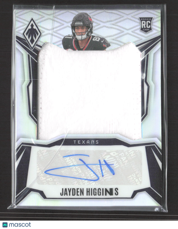 2025 Panini Phoenix Football Jayden Higgins #RPS-JHS Patch 024/149 Memorabilia Auto