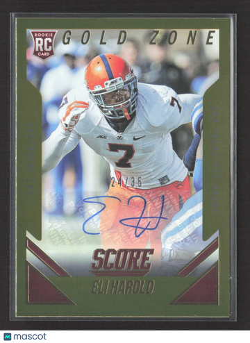 2015 Panini Score Gold Zone Eli Harold #343 RC 24/35 Auto