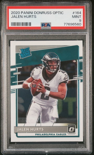 2020 Donruss Optic Rated Rookie Jalen Hurts #164 PSA 9