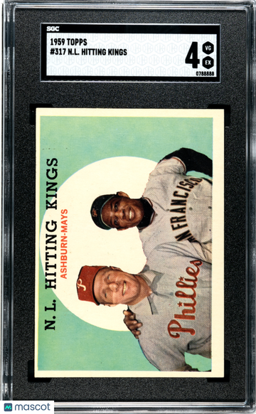 1959 Topps N. L. Hitting Kings #317 SGC 4