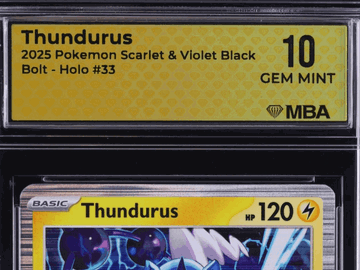 2025 Pokemon Scarlet & Violet Black Bolt Thundurus Holo MBA 10 #33