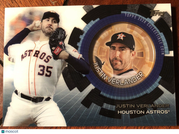 Justin Verlander 2020 Commemorative Topps Coin Card #73/199 FREE S&H #TBC-JV ⚾