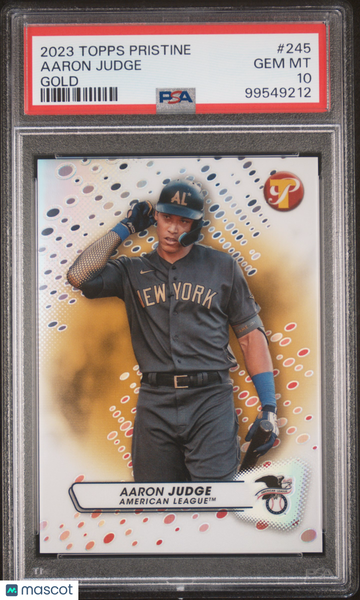 2023 Topps Pristine Aaron Judge #245 Gold /50 PSA 10