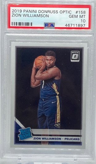 2019 Panini Donruss Optic Zion Williamson Optic PSA 10