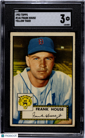 1952 Topps Frank House #146 Yellow Tiger SGC 3