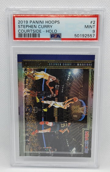 STEPHEN CURRY 2019 Hoops Courtside Silver HOLO PSA 9 MINT Warriors