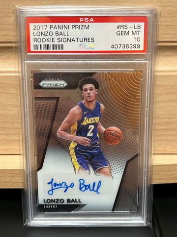 2017 Lonzo Ball auto PSA 10 rookie