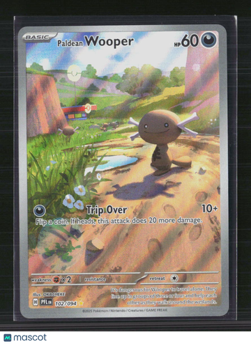 Pokemon 2025 Scarlet & Violet Prismatic Evolutions Paldean Wooper #102/94