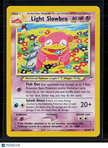 2002 Neo Destiny Light Slowbro Uncommon #51/105