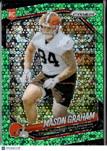 2025 Panini Prizm Mason Graham #354 Green Circles /10 RC