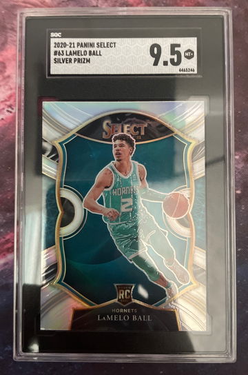 2020-21 Panini Select #63 Lamelo Ball Silver PRIZM SGC9.5