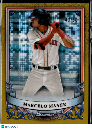 Marcelo Mayer 2024 Bowman Sterling Gold Refractor /86 Boston Red Sox