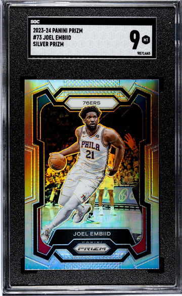 2023-24 Panini Prizm #73 Joel Embiid Silver Prizm SGC 9