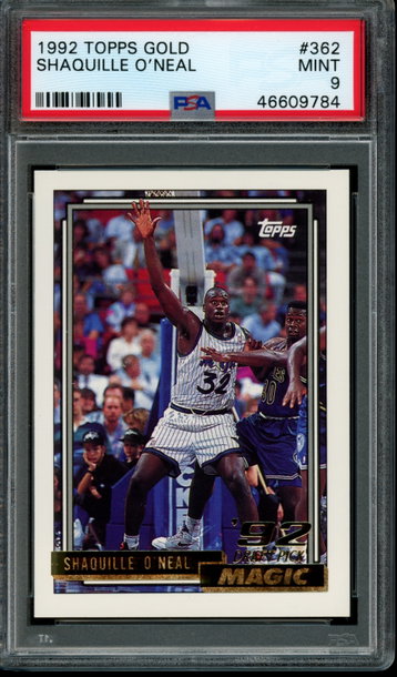 1992 Topps Gold #362 Shaquille O’Neal PSA MINT 9