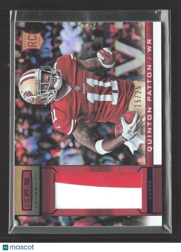 2013 Panini Rookies & Stars Longevity Quinton Patton #229 RC Patch