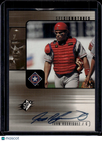 2000 Upper Deck SPx Signatures Ivan Rodriguez #X-IR /