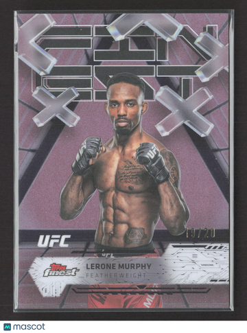 2025 Topps Finest UFC Lerone Murphy #68 Purple Refractor /20