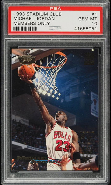 1993 Topps Stadium Club Members Only Michael Jordan #1 PSA 10 Gem Mint
