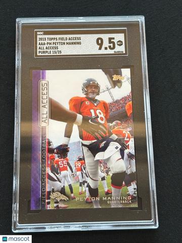 2015 Topps Field Access Peyton Manning #AAA-PM Purple SGC 9.5