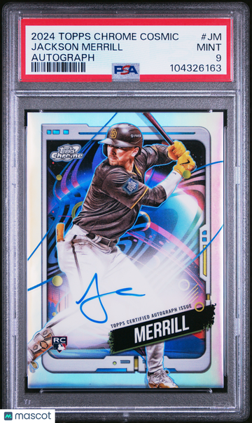 2024 Topps Cosmic Chrome Cosmic Chrome Autographs Jackson Merrill #JM PSA 9