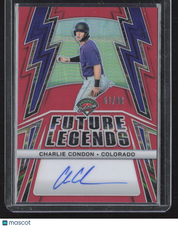 2025 Panini Prospect Edition Future Legends Charlie Condon #FLS-CC Red /99