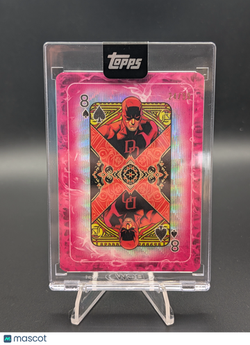 2025 Topps Chrome Marvel Mint Daredevil Gambit's Deck /99 8 of Spades #S-8