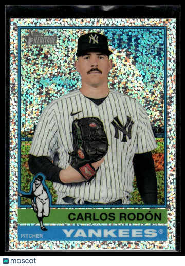 2025 Topps Heritage Carlos Rodón #481 Chrome Silver Sparkle Refractor