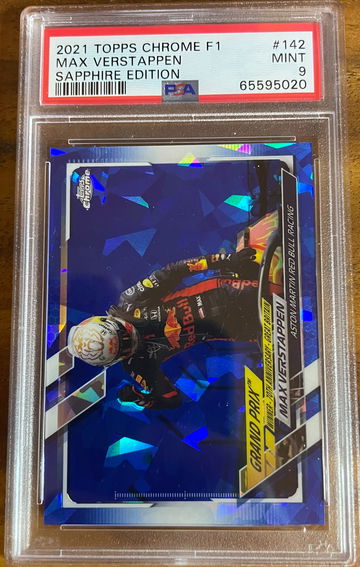 2021 TOPPS CHROME F1 SAPPHIRE MAX VERSTAPPEN #142 PSA 9 MINT