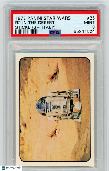 1977 Panini Stickers Star Wars (Italy) R2 In The Desert #25 PSA 9