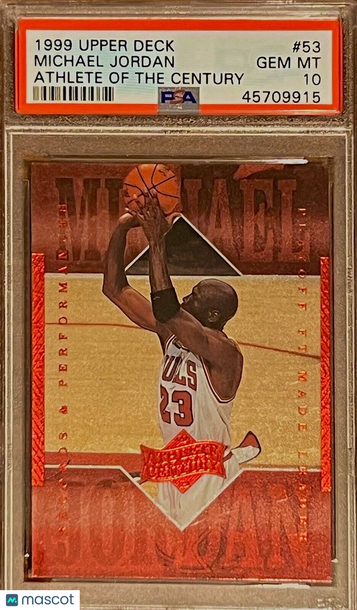 POP 18 PSA 10 Michael Jordan 1999 Upper Deck NBA Playoffs FT Red Holo 90s Insert