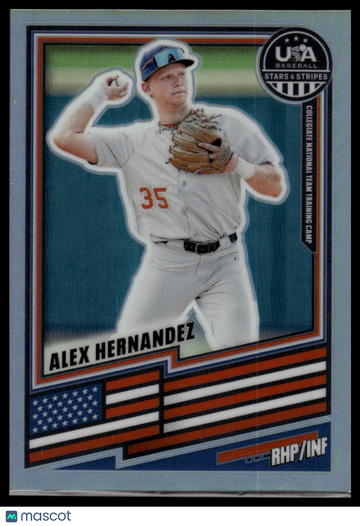 2026 Panini Stars & Stripes Prizm USA Baseball - Silver Alex Hernandez #55