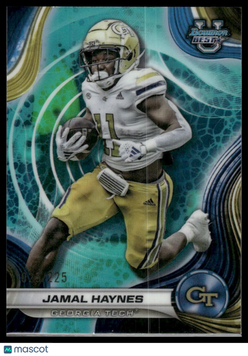 2024 Bowman University Best Jamal Haynes #66 Aqua Refractor /225 SN