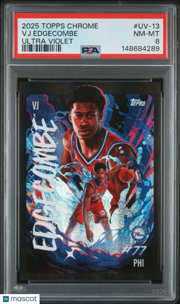 2025 Topps Chrome Ultra Violet VJ Edgecombe #UV-13 PSA 8