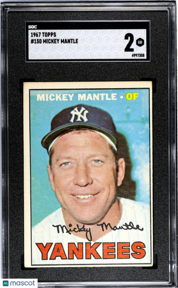 1967 Topps Mickey Mantle #150 SGC 2