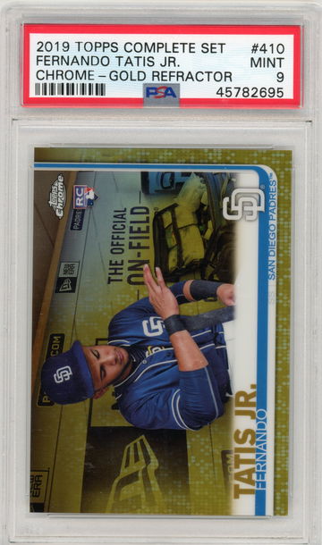 2019 Topps Chrome Complete Set Gold Refractor Fernando Tatis Jr. RC 37/50 PSA 9