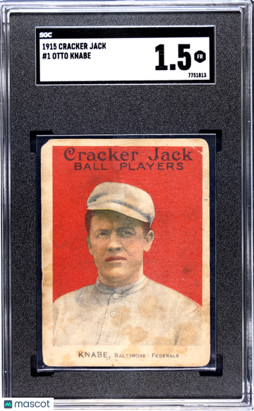 1915 Cracker Jack Otto Knabe #1 SGC 1.5