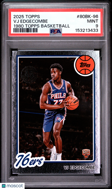 2025 Topps 1980-81 Topps Basketball VJ Edgecombe #80BK-96 PSA 9