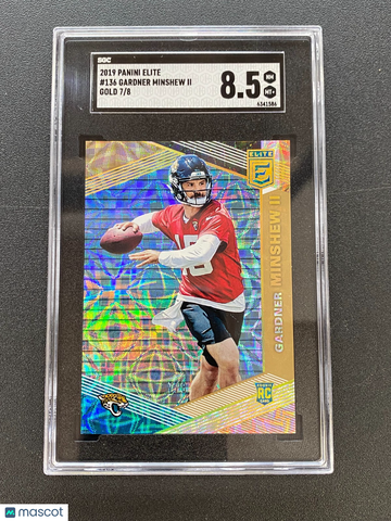 2019 Panini Elite Gardner Minshew II #136 Gold Rookie SGC 8.5