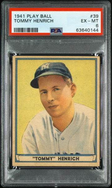 1941 Play Ball Tommy Henrich #39 PSA 6