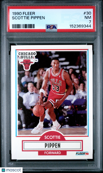1990 Fleer Scottie Pippen #30 PSA 7