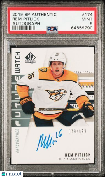 2019-20 SP Authentic Rem Pitlick Rookie PSA 9