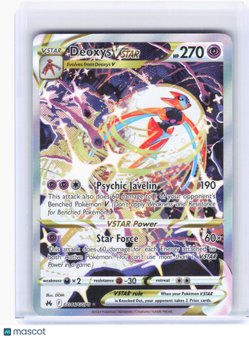 2023 Pokemon—Deoxys VSTAR #GG46/GG70 Crown Zenith: Galarian Gallery—Ultra Rare Foil