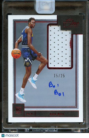 2020 Panini One and One Bol Bol #RJA-BOL /25 Patch RC Memorabilia
