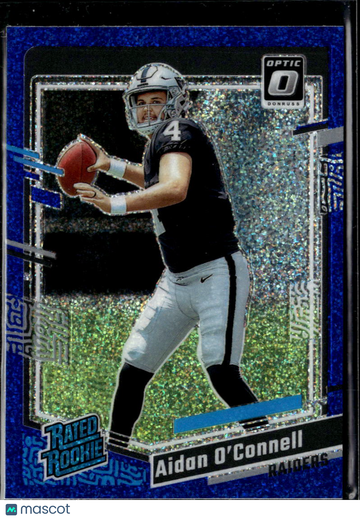 Aidan O'Connell 2023 Panini Donruss Optic Prizm Blue Velocity Las Vegas Raiders
