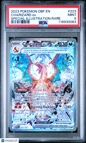 2023 Pokemon Obf EN-Obsidian Flames Charizard EX Special Illustration Rare PSA 9 #223